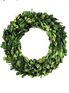 BALLARD DESIGNS PRESERVED BOXWOOD TOPIARY WREATH CHAIR TABLE CENTERPIECE DECOR